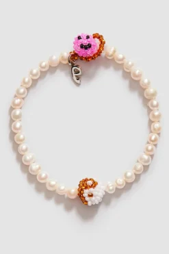 Armbånd - Pearl Brown Pink Emotions
