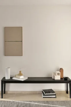 Benk - Bok Oak 146xh46cm Black