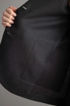Blazer - Stand Up Collar Linen Honeycomb
