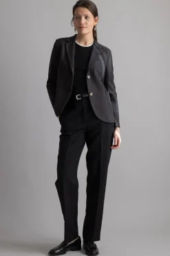 Blazer - Stand Up Collar Linen Honeycomb