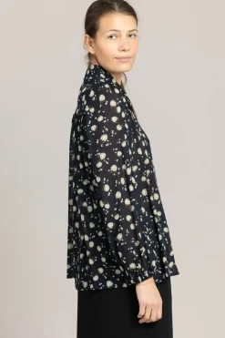 Bluse - Floral Volumes Blue/White Flower Garden