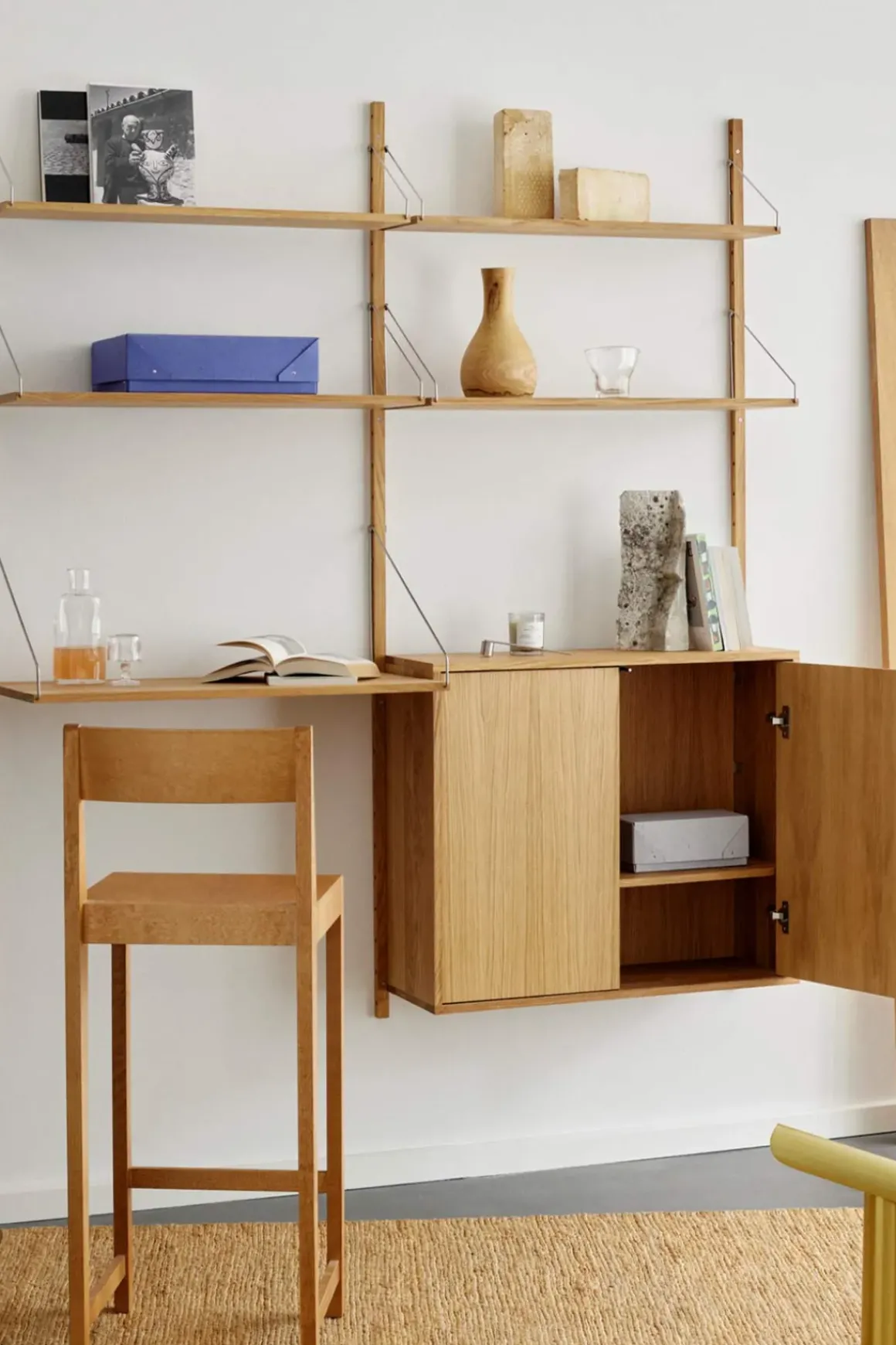 Bokhylle - Library Natural Oak H1148 Triple Set