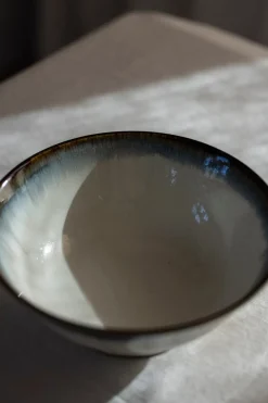 Bolle - Japansk Keramikk Dia21xH8,5cm Hvit M/Blå Kant