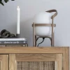 Bordlampe - Cestita Cherry Wood Opalhvitt Glass