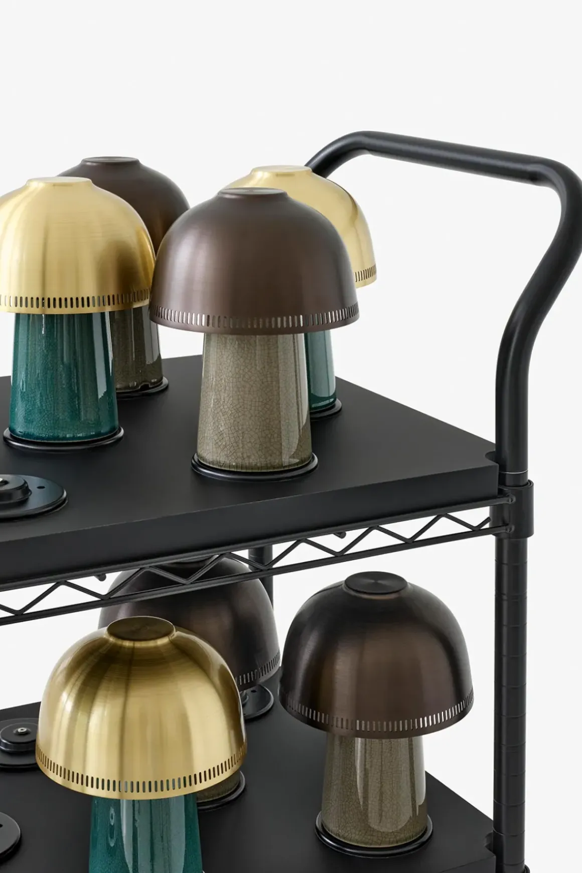 Bordlampe - SH8 Raku Portable Blue Green/Brass