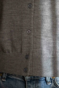 Cardigan - Classic Merino Cardigan Gray Melange