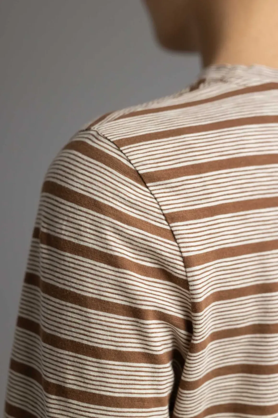 Genser - Stripe Crew Neck Tee Ecru/Partridge
