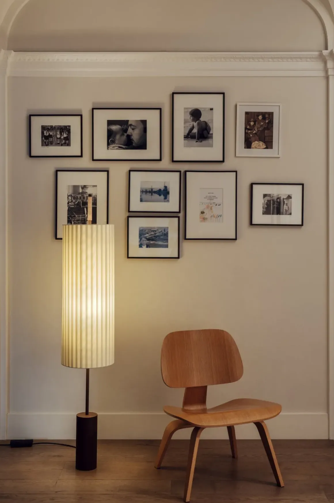 Gulvlampe - Dórica Dark Brown/Natural Ribbon