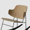 Gyngestol - The Penguin Black Steel, Natural Oak