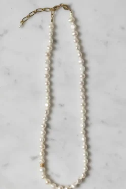 Halskjede - Petit Stellar Pearly Gold