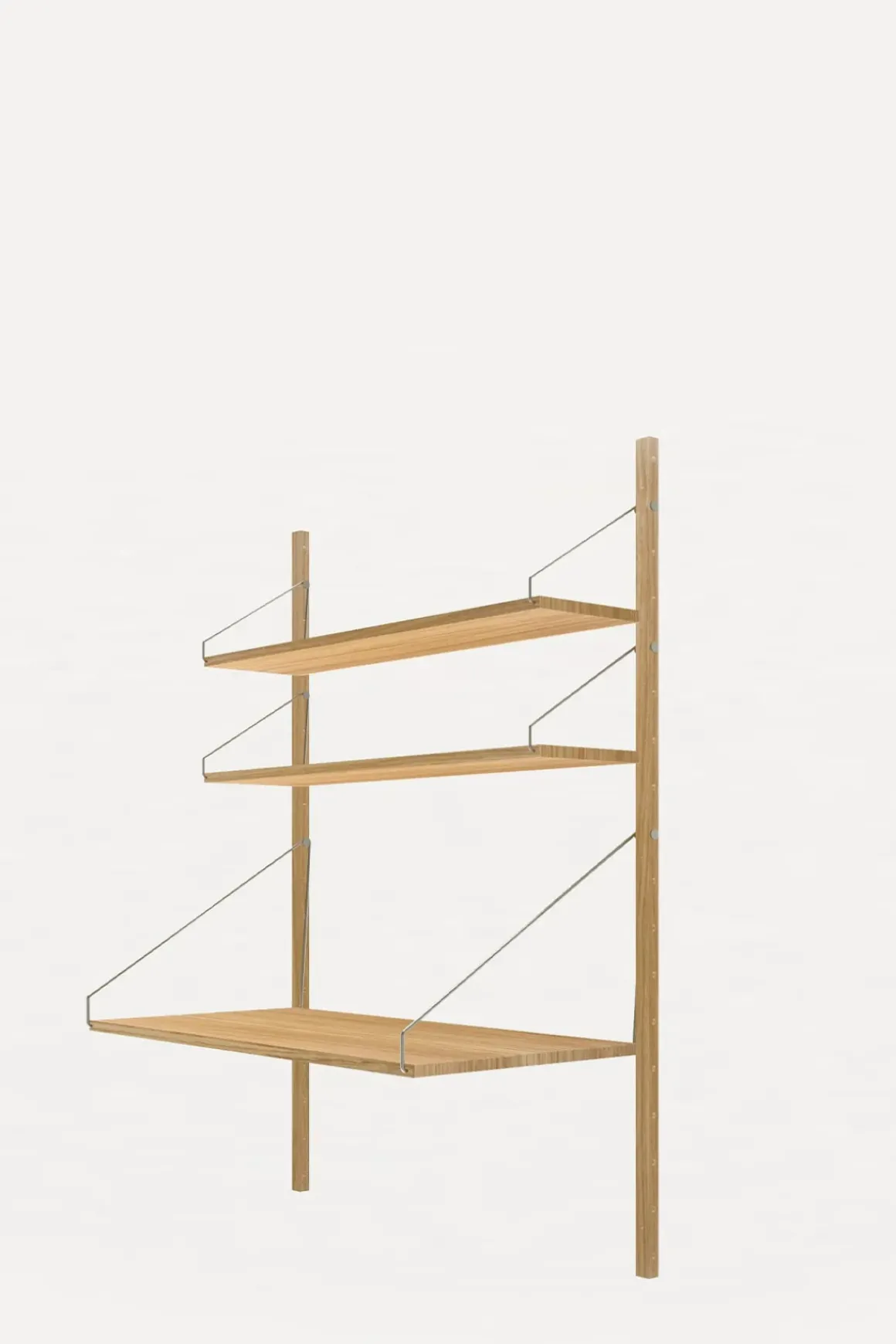 Hylle - Library Natural Oak Desk Section H1148