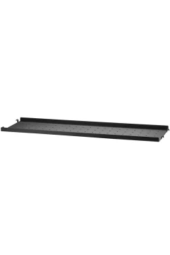 Hylleplate - Metall Lav Kant 78x20 Sort