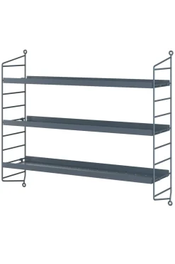 Hylle - Pocket 60x15xh50 Metall Sergelgrå