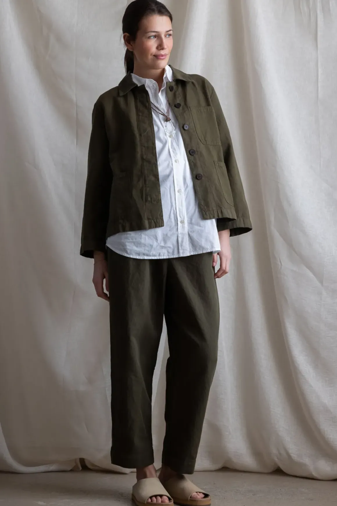 Jakke - Cotton Linen Herringbone