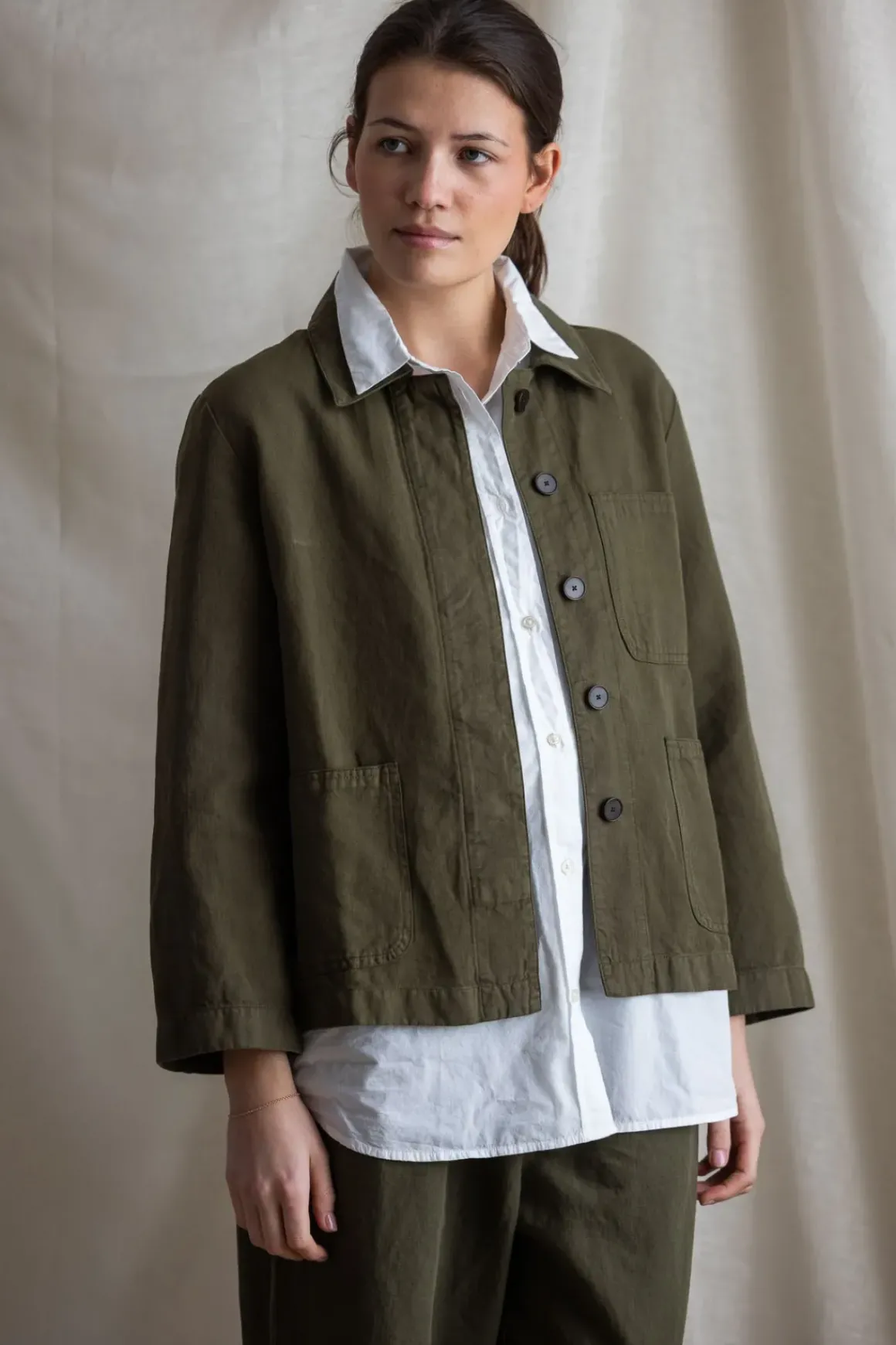 Jakke - Cotton Linen Herringbone