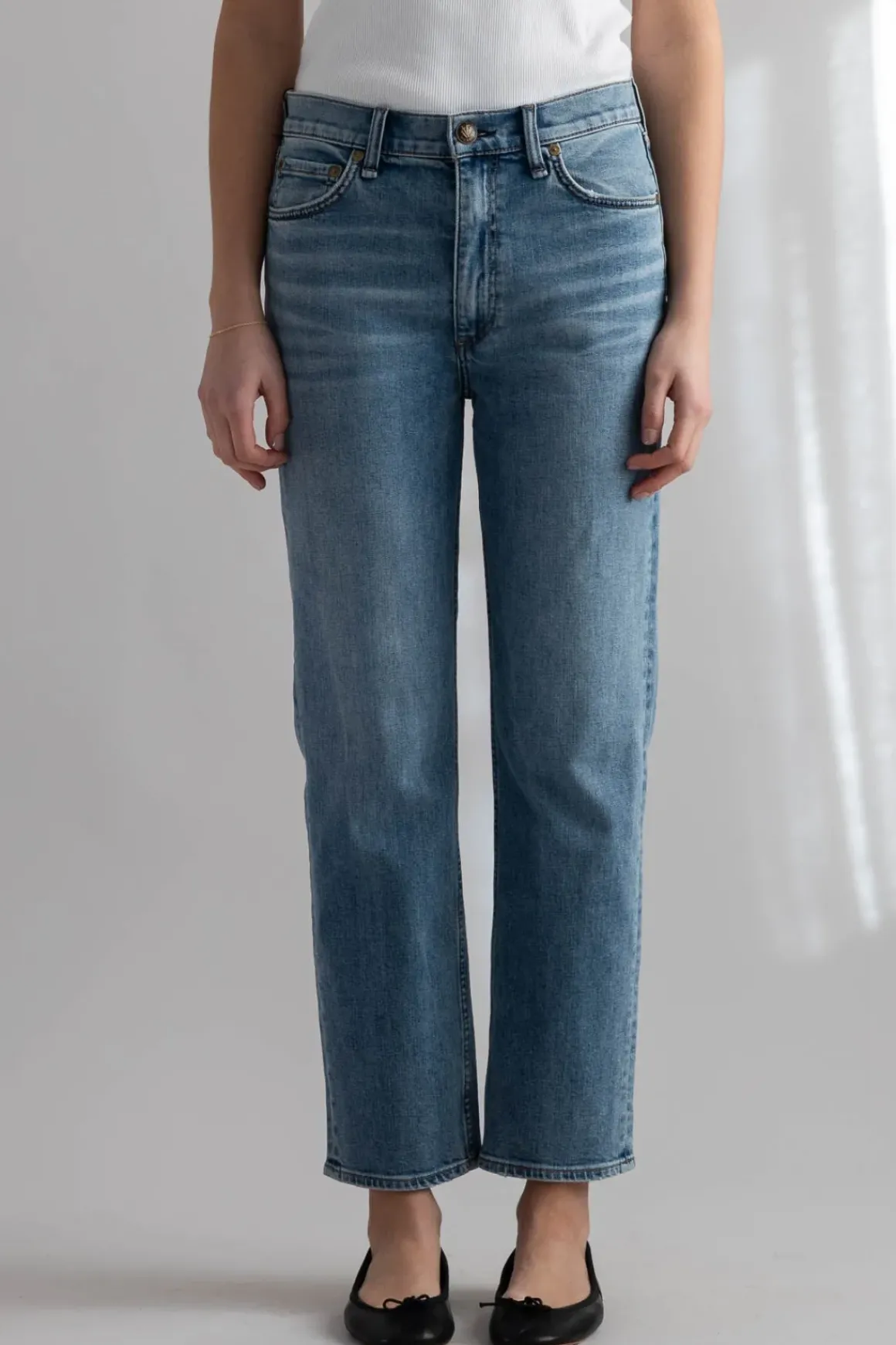 Jeans - Harlow Mid- Rise Ankle Straight