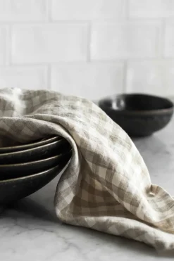 Kjøkkenhåndkle - 50x70cm Lin Gingham Natural