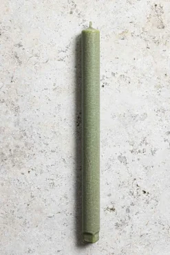 Kronelys - h27cm Oliven