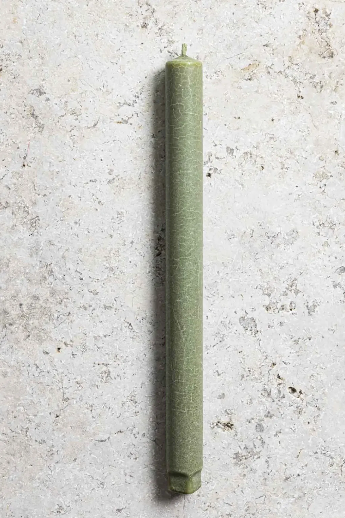 Kronelys - h27cm Oliven
