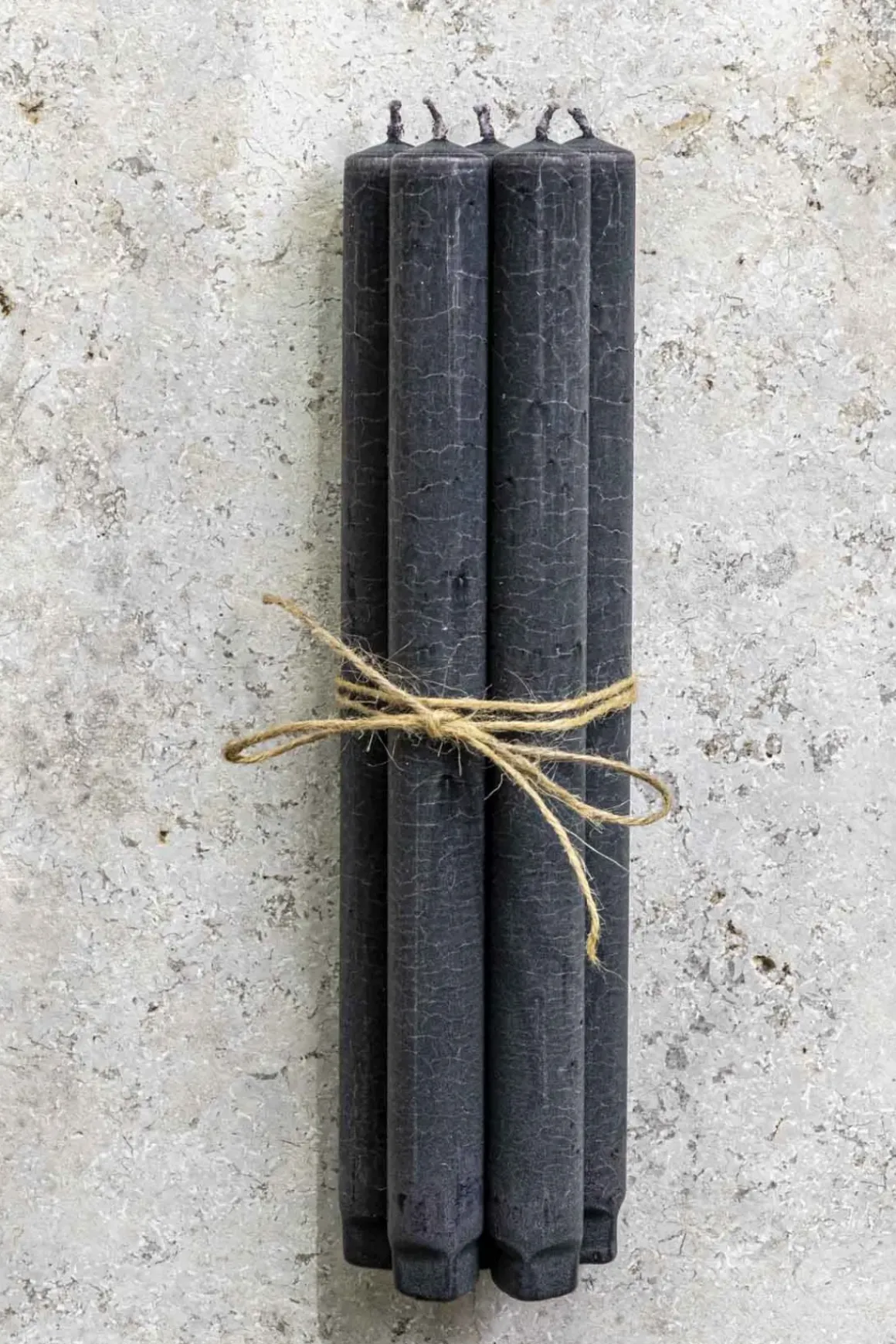Kronelys - h27cm Sort