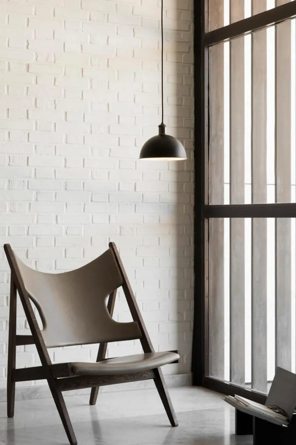 Lenestol - Knitting Lounge Chair, Dark Stained Oak, Dakar 0311