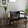 Loungestol - Spanish Chair 2226 Oljet Valnøtt/Sort Lær