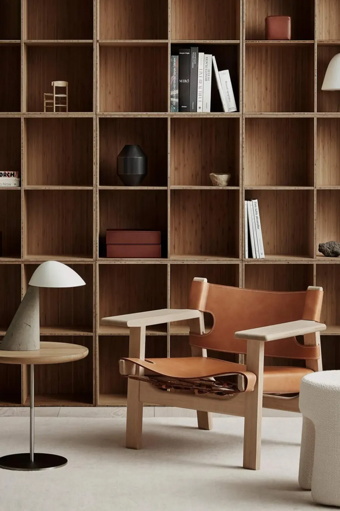 Loungestol - Spanish Chair 2226 Såpet Eik/Cognac Lær