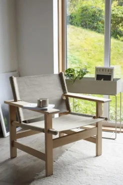 Loungestol - The Canvas Chair 2031 Såpet Eik / Naturfarget Canvas