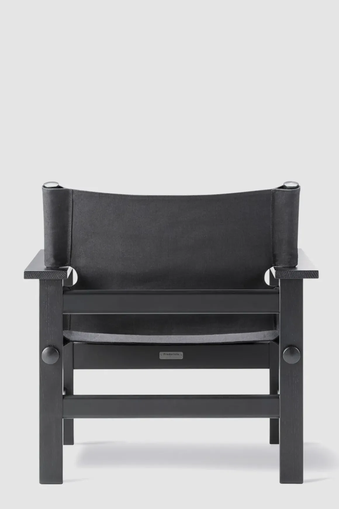 Loungestol - The Canvas Chair 2031 Sortlakkert Eik / Sort Canvas