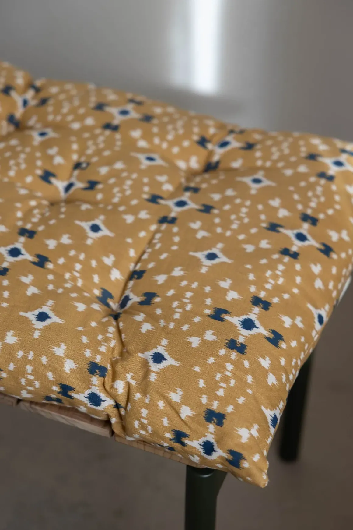 Madrass - 45x125cm Mustard/Off-White/Dark Blue