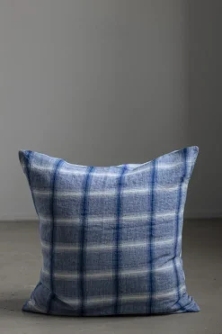 Putetrekk - 50x50cm Blue Chiné Checks