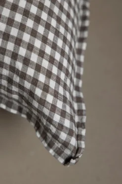 Putetrekk - 50x50cm Brown Gingham