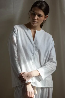 Pyjamas - Seersucker White