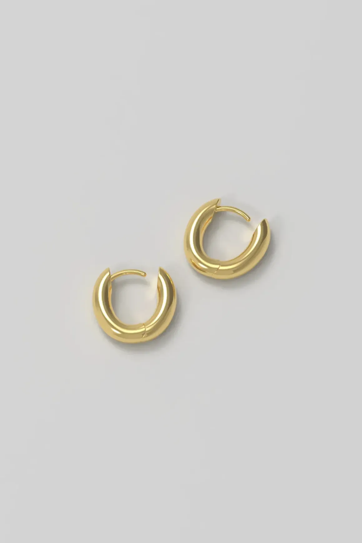 Øredobber - Chunky Hoop Tiny Plated