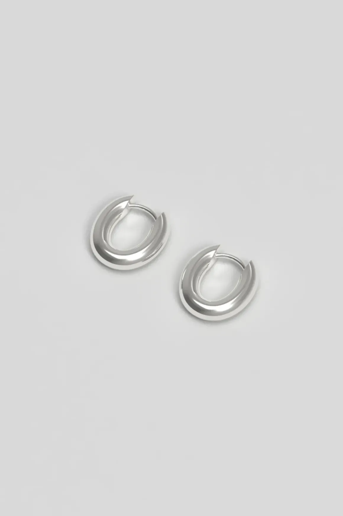 Øredobber - Chunky Hoop Tiny Silver