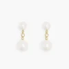 Øredobber - Odile Pearl Earrings Gold
