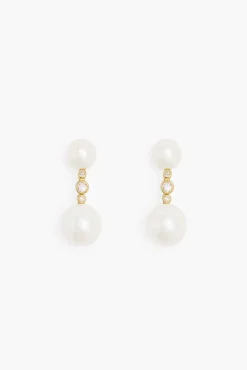 Øredobber - Odile Pearl Earrings Gold