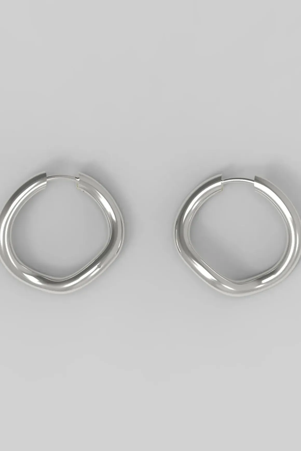 Øredobber - Thorn Hoop Round Silver