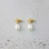 Øredobber - Vermeer Ivory Pearl/Gold