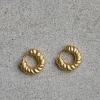 Øreringer - Cable Gold