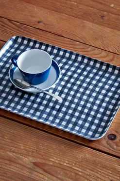 Serveringsbrett - M Navy/White Checks