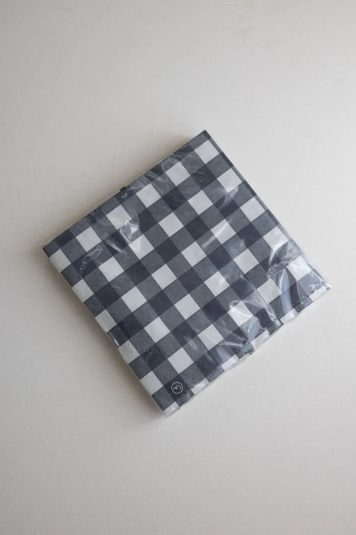 Servietter - Ruter 33x33cm Blå/Lysegrå