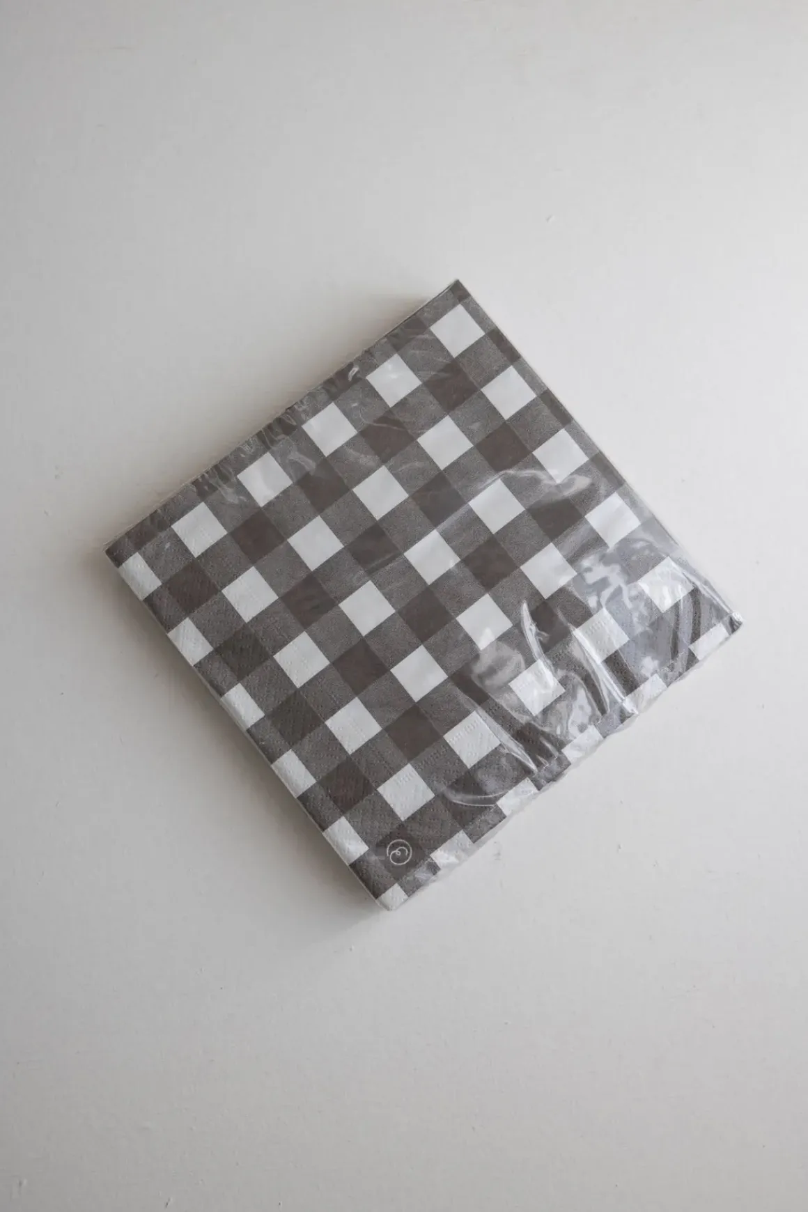 Servietter - Ruter 33x33cm Muldvarp/Lysegrå