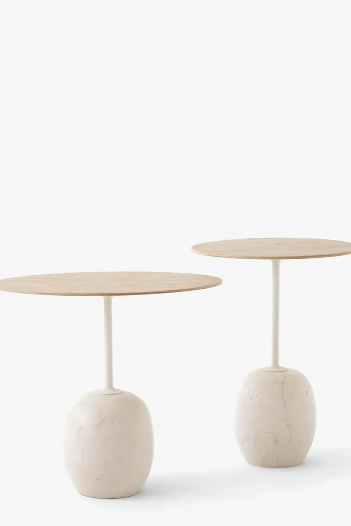 Sidebord - Lato LN9 Lacquered Oak w/Crema Diva Marble