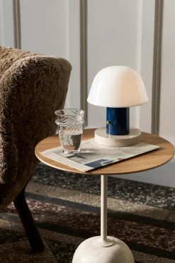 Sidebord - Lato LN8 Lacquered Oak w/Crema Diva Marble