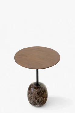 Sidebord - Lato LN8 Lacquered Walnut w/Emparador Marble