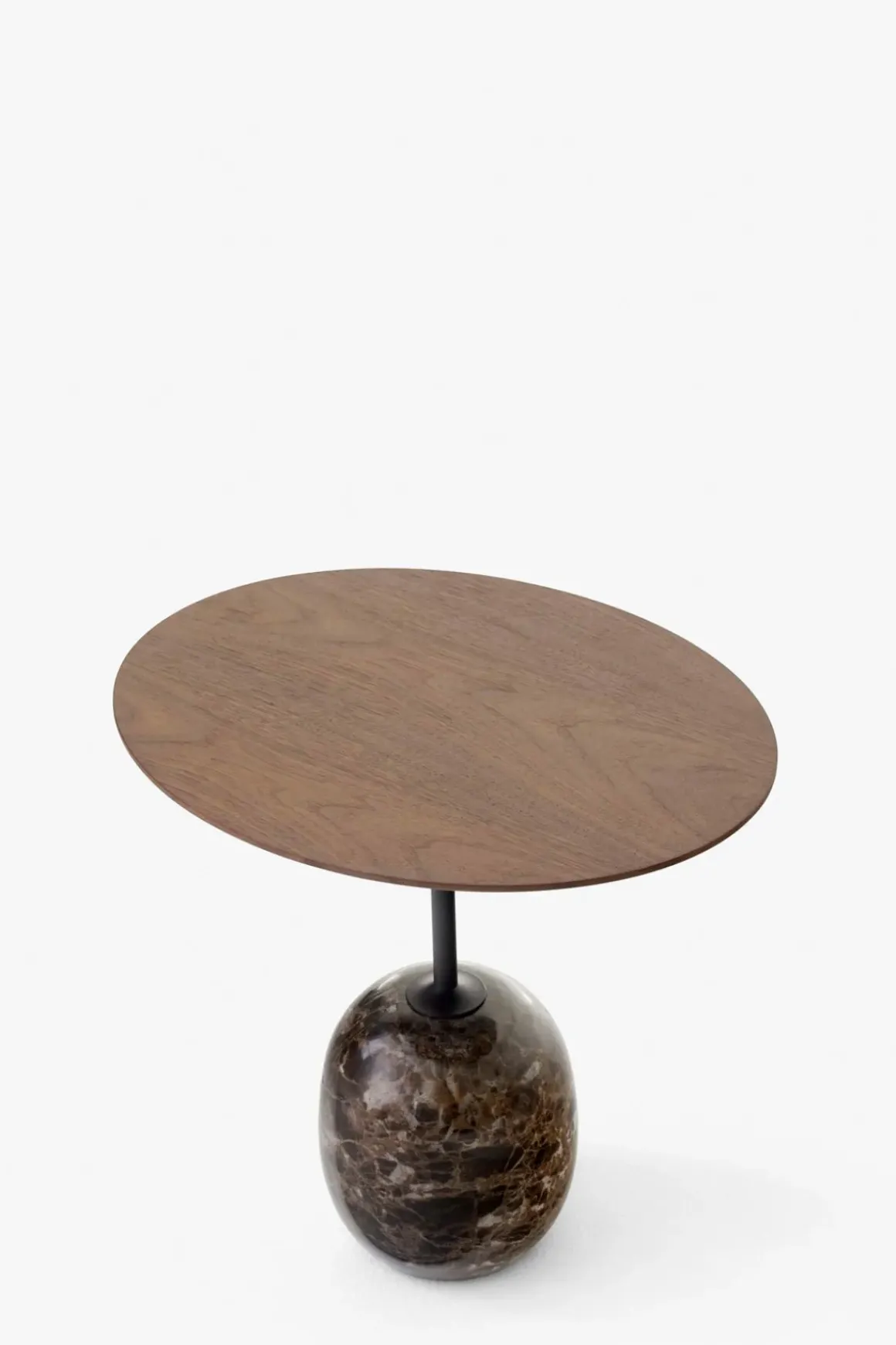 Sidebord - Lato LN9 Lacquered Walnut w/Emparador Marble