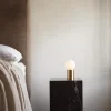 Sidebord - Plinth Tall 30x30xh51cm Black Marble