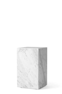 Sidebord - Plinth Tall 30x30xh51cm White Marble