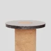 Sidebord - Sintra h33cm dia39cm Black Marmor/Cork